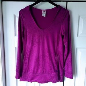 The North Face Floral Vaporwick Lightweight Hooded Shirt Top M